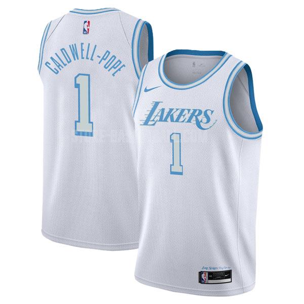 2020-21 los angeles lakers kentavious caldwell-pope 1 white city edition men's replica jersey
