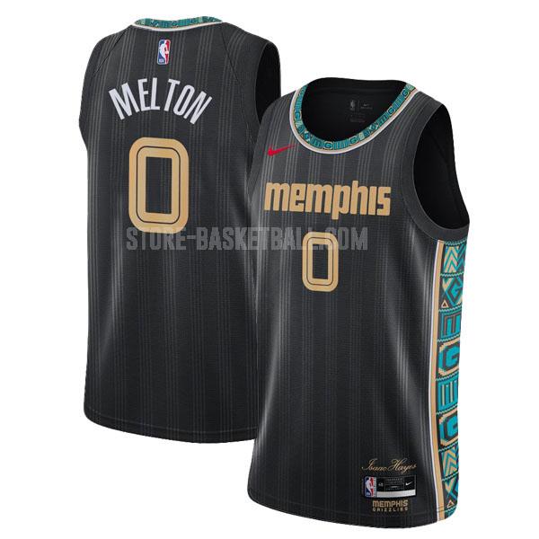 2020-21 memphis grizzlies de'anthony melton 0 black city edition men's replica jersey