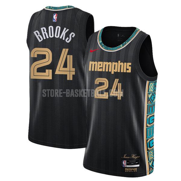 2020-21 memphis grizzlies dillon brooks 24 black city edition men's replica jersey