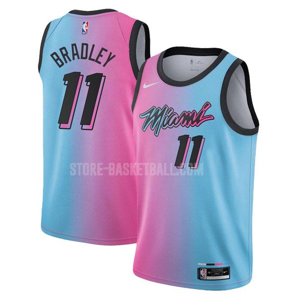 2020-21 miami heat avery bradley 11 blue pink city edition men's replica jersey