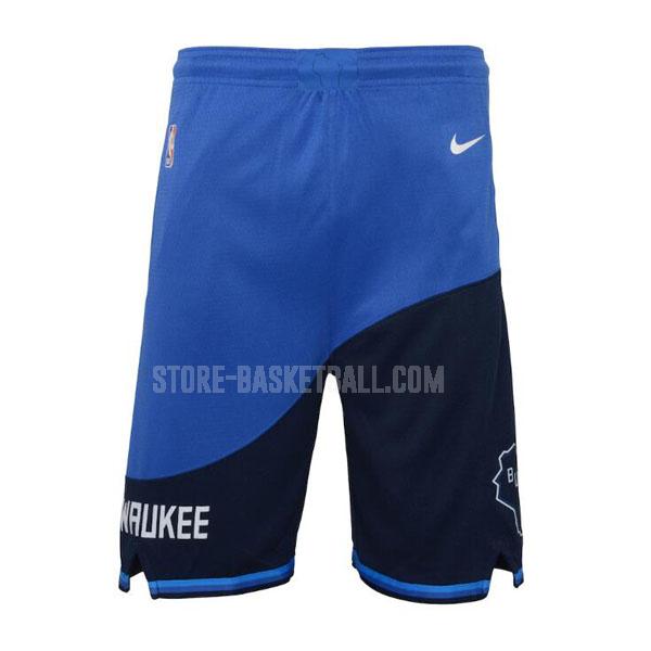 2020-21 milwaukee bucks blue city edition men's nba short