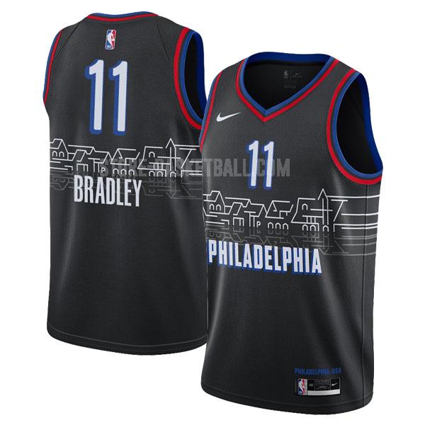 2020-21 philadelphia 76ers tony bradley 11 black city edition men's replica jersey