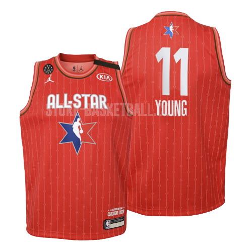 2020 atlanta hawks trae young 11 red nba all-star youth replica jersey