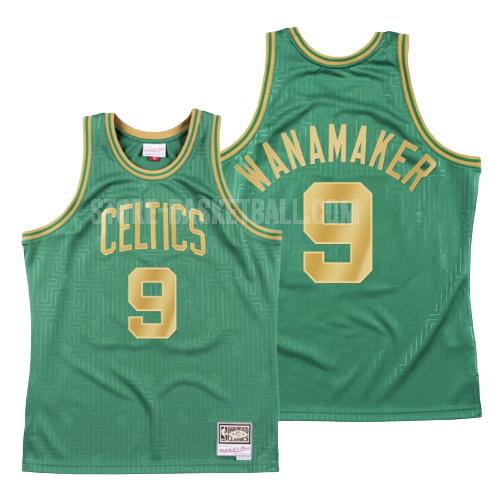 2020 boston celtics brad wanamaker 9 green throwback men's replica jersey
