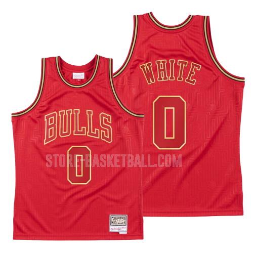 2020 chicago bulls coby white 0 red white throwback men's replica jersey