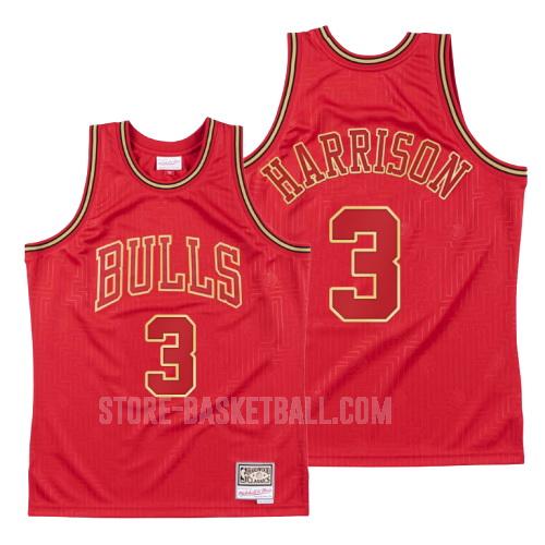 2020 chicago bulls shaquille harrison 3 red throwback men's replica jersey