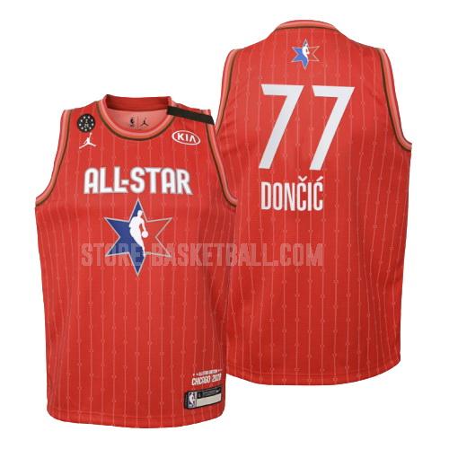 2020 dallas mavericks luka doncic 77 red nba all-star youth replica jersey