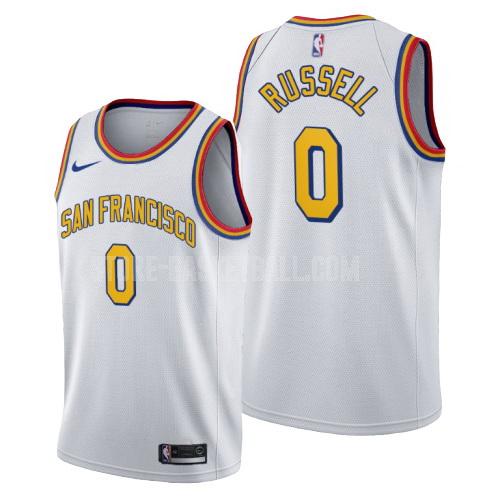 2020 golden state warriors d'angelo russell 0 white classic san francisco men's replica jersey