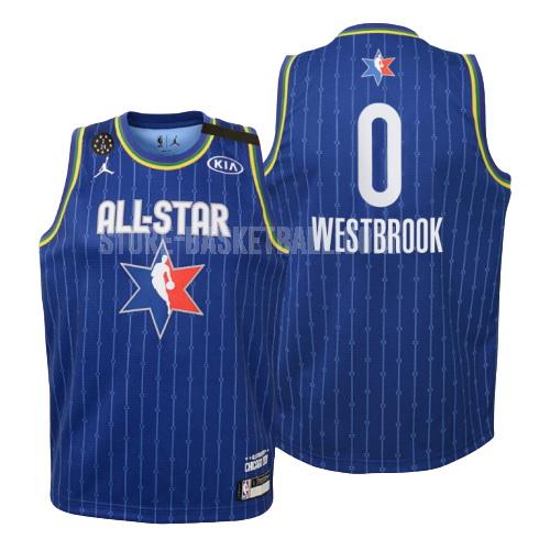 2020 houston rockets russell westbrook 0 blue nba all-star youth replica jersey