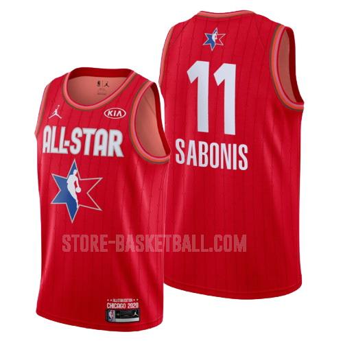 2020 indiana pacers domantas sabonis 11 red nba all-star men's replica jersey