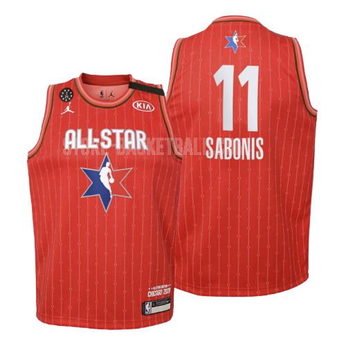 2020 indiana pacers domantas sabonis 11 red nba all-star youth replica jersey
