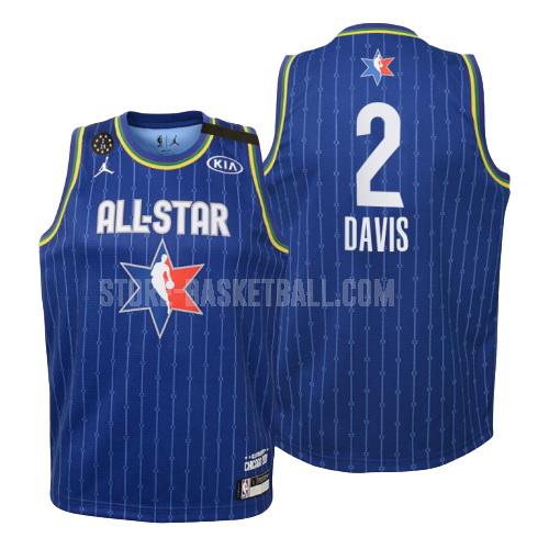2020 los angeles lakers anthony davis 2 blue nba all-star youth replica jersey