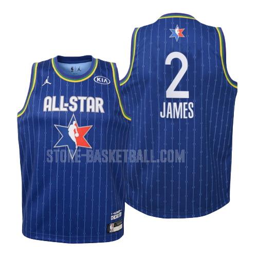 2020 los angeles lakers lebron james 2 blue nba all-star youth replica jersey