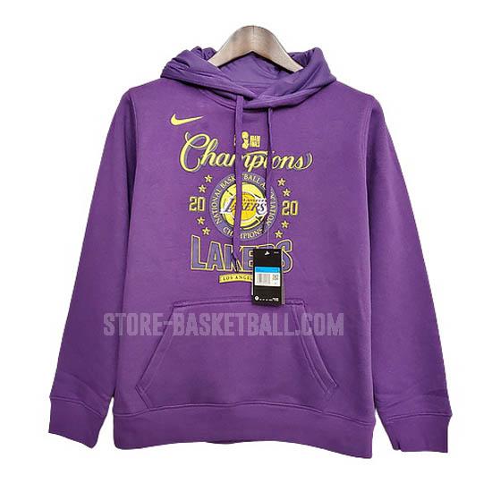 2020 los angeles lakers purple champion men's basketball hoodie