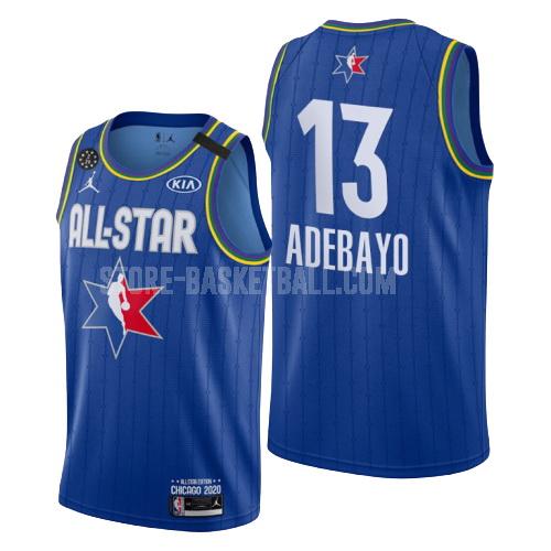 2020 miami heat bam adebayo 13 blue nba all-star men's replica jersey