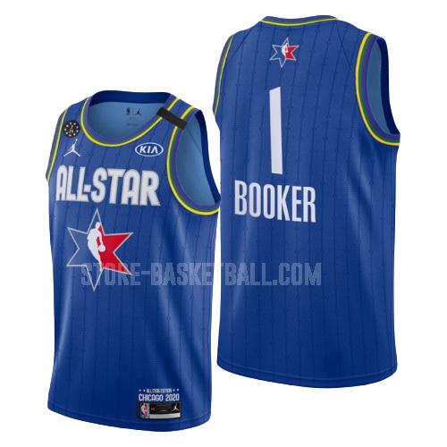 2020 phoenix suns devin booker 1 blue nba all-star men's replica jersey