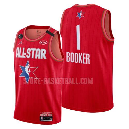 2020 phoenix suns devin booker 1 red nba all-star men's replica jersey