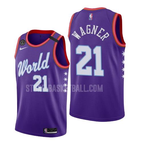 2020 washington wizards moritz wagner 21 purple nba rising star men's replica jersey