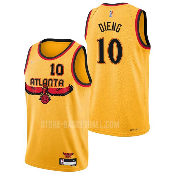 2021-22 atlanta hawks gorgui dieng 10 yellow 75th anniversary city edition men's replica jersey