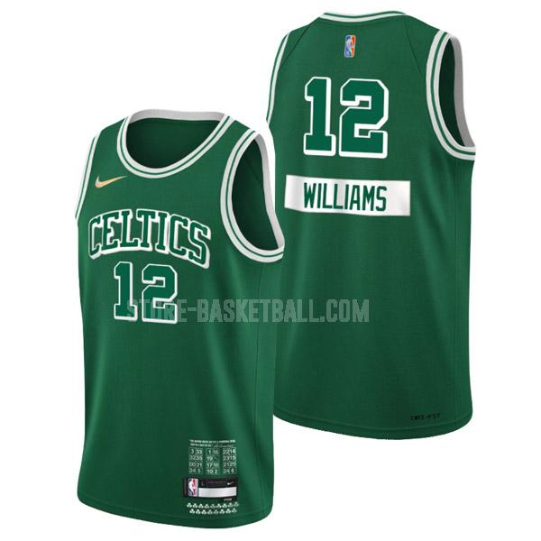 2021-22 boston celtics grant williams 12 green 75th anniversary city edition men's replica jersey