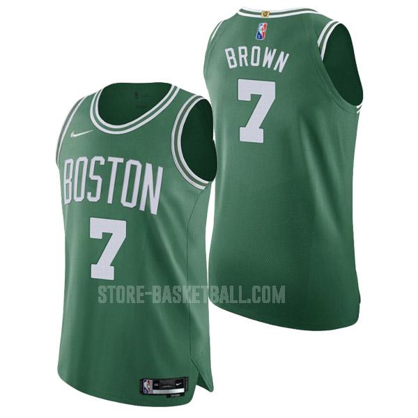 2021-22 boston celtics jaylen brown 7 green 75th anniversary icon edition men's replica jersey
