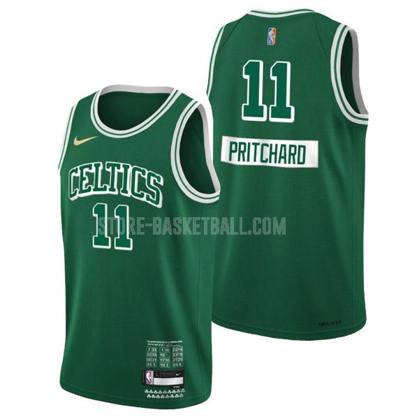 2021-22 boston celtics payton pritchard 11 green 75th anniversary city edition men's replica jersey