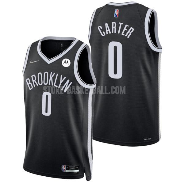 2021-22 brooklyn nets jevon carter 0 black 75th anniversary icon edition men's replica jersey