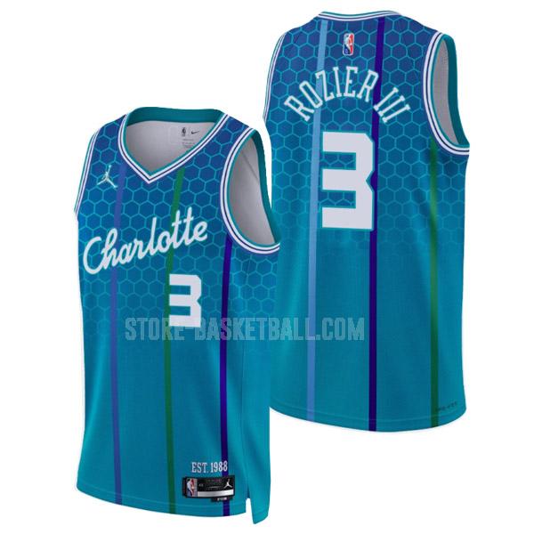 2021-22 charlotte hornets terry rozier iii 3 green 75th anniversary city edition men's replica jersey