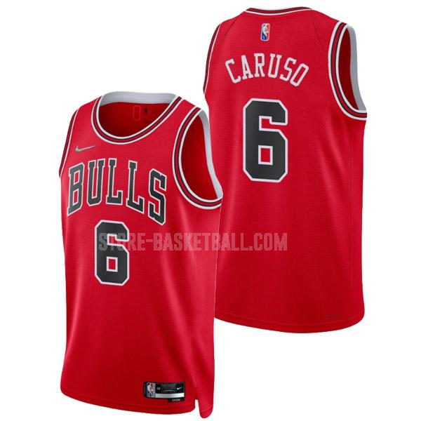 2021-22 chicago bulls alex caruso 6 red 75th anniversary icon edition men's replica jersey