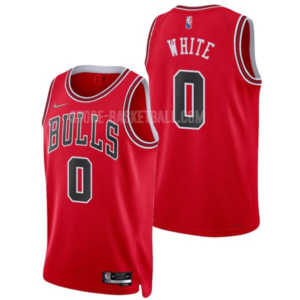 2021-22 chicago bulls coby white 0 red 75th anniversary icon edition men's replica jersey
