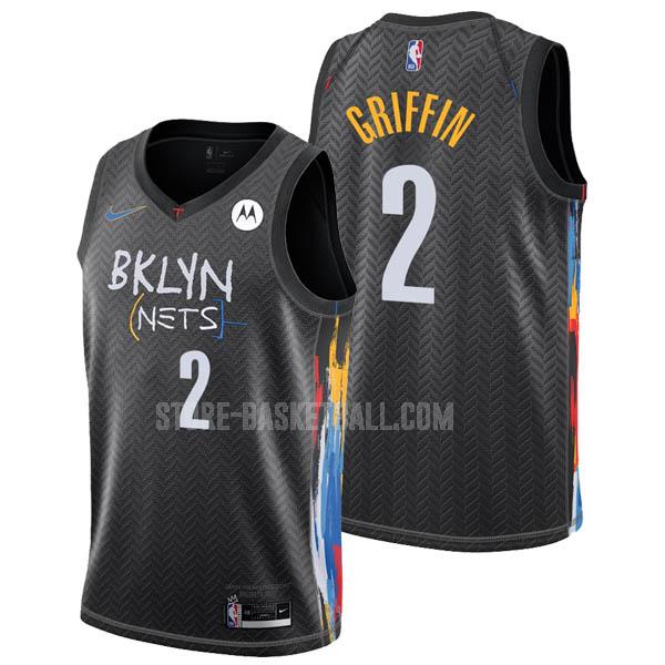 2021 brooklyn nets blake griffin 2 black city edition men's replica jersey