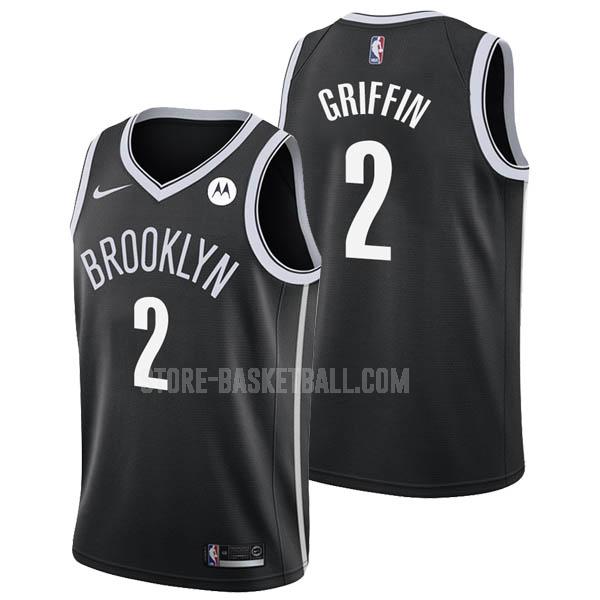 2021 brooklyn nets blake griffin 2 black icon men's replica jersey