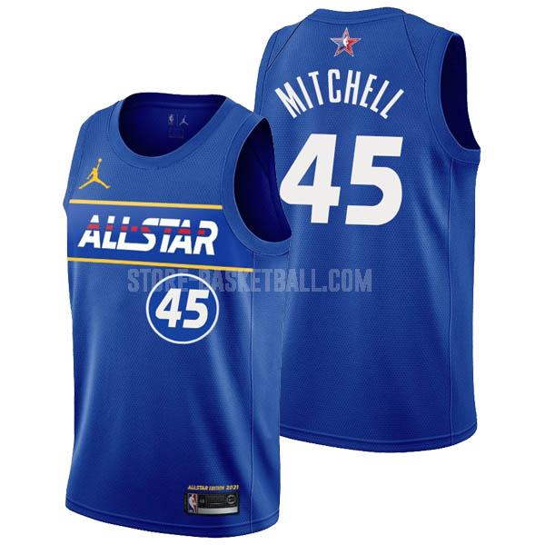 2021 donovan mitchell 45 blue all-star men's replica jersey