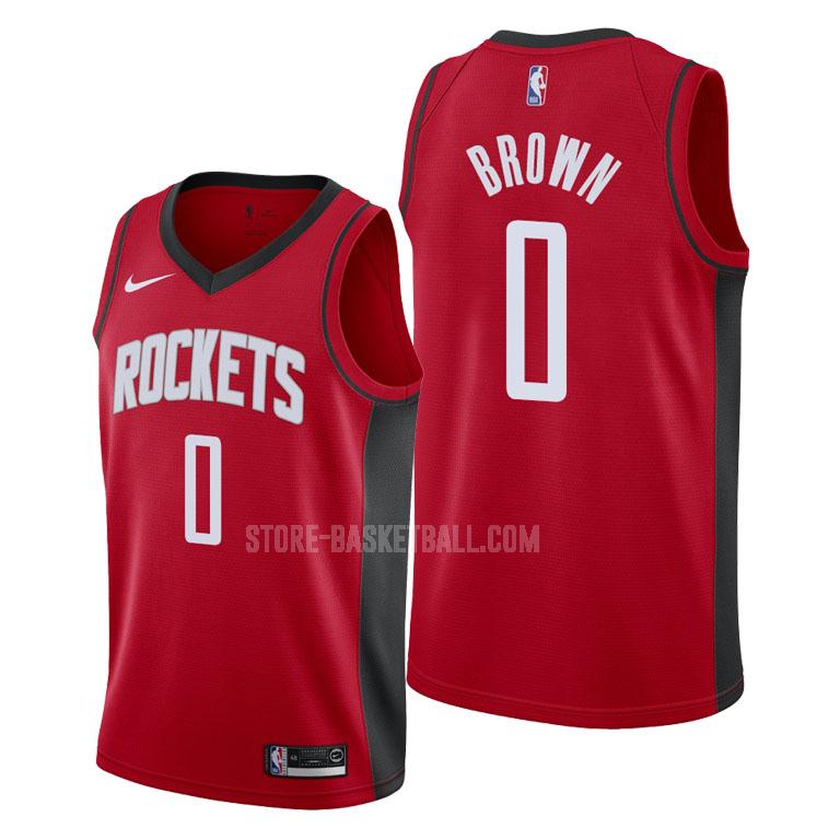 2021 houston rockets sterling brown 0 red icon men's replica jersey