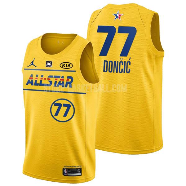2021 luka doncic 77 yellow all-star men's replica jersey