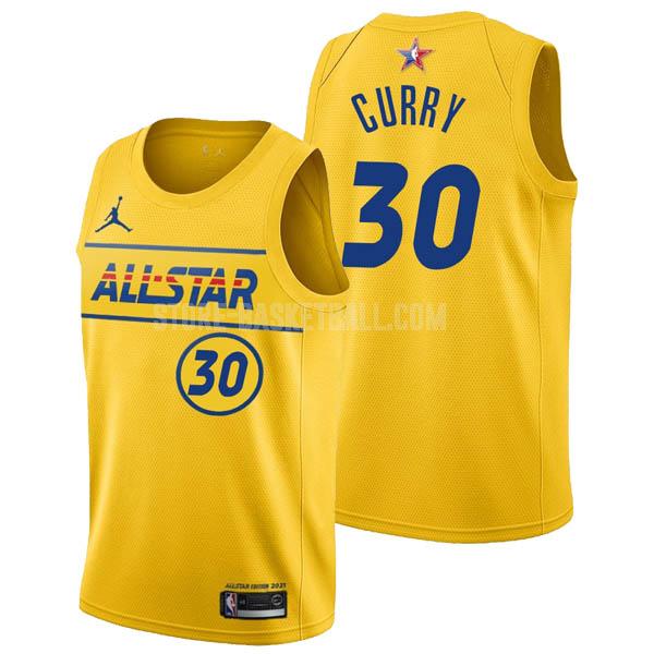 2021 stephen curry 30 yellow all-star men's replica jersey