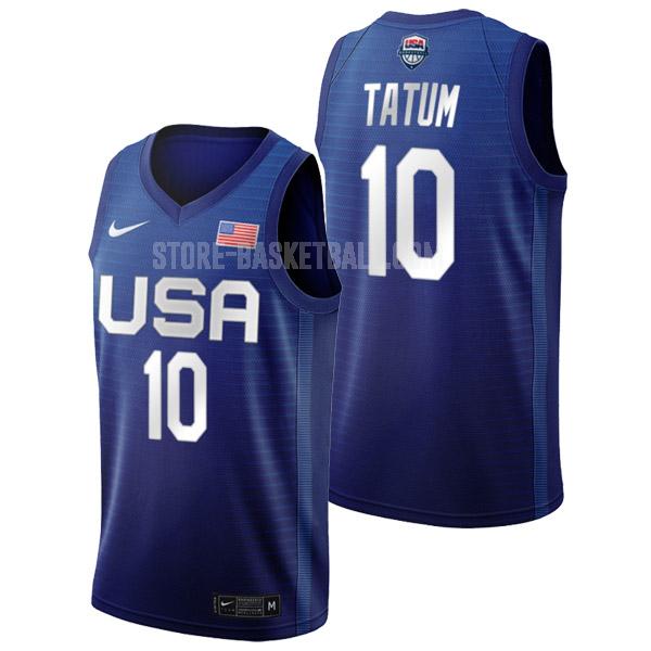 2021 usa team jayson tatum 10 royal tokyo olympics men's replica jersey