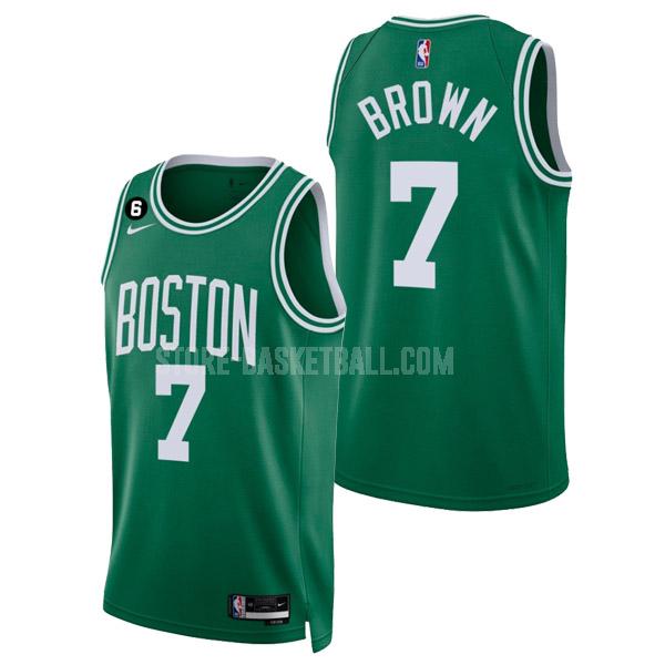 2022-23 boston celtics jaylen brown 7 green icon edition men's replica jersey