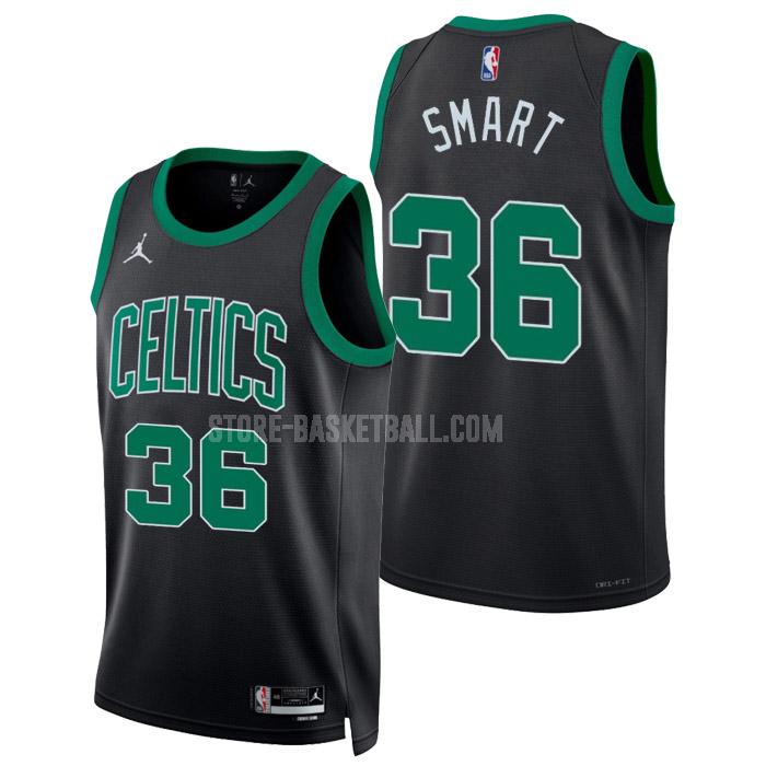 2022-23 boston celtics marcus smart 36 black statement edition men's replica jersey