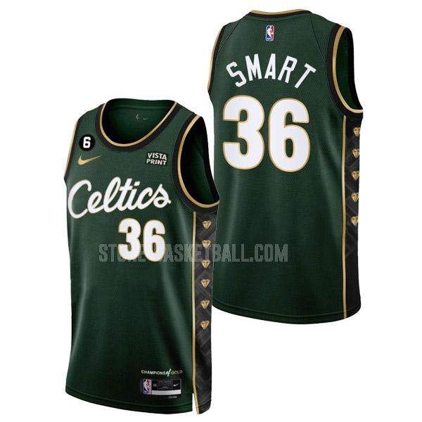 2022-23 boston celtics marcus smart 36 green city edition men's replica jersey
