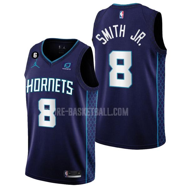 2022-23 charlotte hornets dennis smith jr 8 purple statement edition men's replica jersey