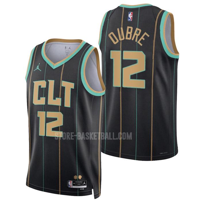 2022-23 charlotte hornets kelly oubre 12 black city edition men's replica jersey