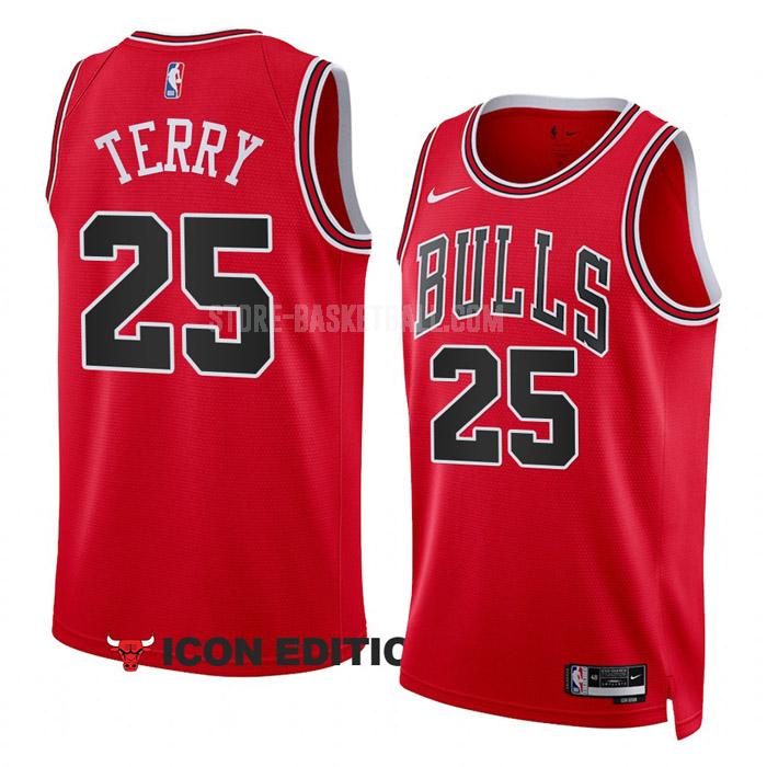 2022-23 chicago bulls dalen terry 25 red icon edition men's replica jersey
