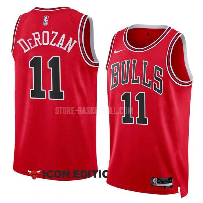 2022-23 chicago bulls demar derozan 11 red icon edition men's replica jersey