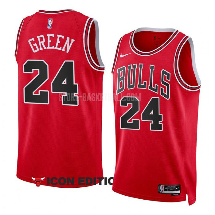2022-23 chicago bulls javonte green 24 red icon edition men's replica jersey