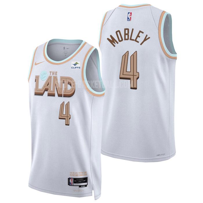 2022-23 cleveland cavaliers evan mobley 4 white city edition men's replica jersey