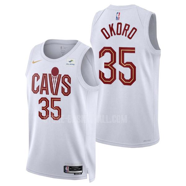 2022-23 cleveland cavaliers isaac okoro 35 white association edition men's replica jersey