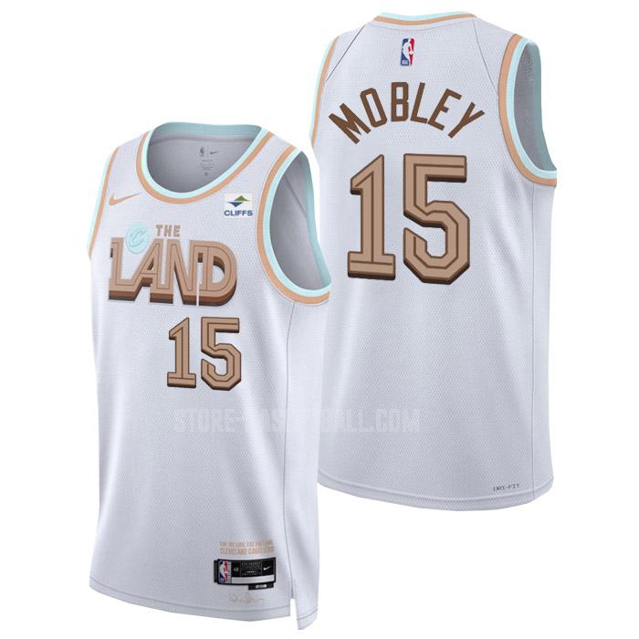 2022-23 cleveland cavaliers isaiah mobley 15 white city edition men's replica jersey