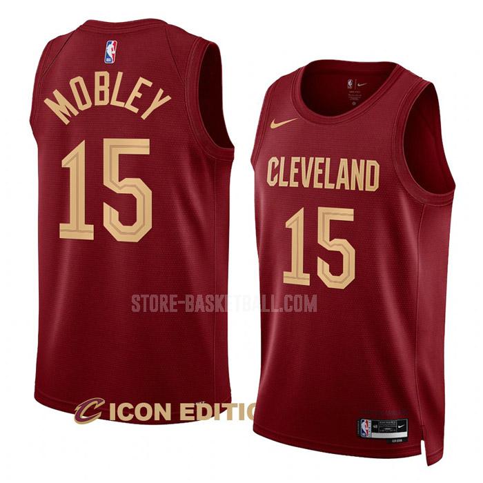 2022-23 cleveland cavaliers isaiah mobley 15 wine icon edition men's replica jersey