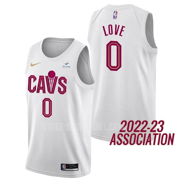 2022-23 cleveland cavaliers kevin love 0 white association edition men's replica jersey